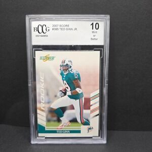 Score Ted Ginn Jr Rookie Football‎ Card 2007 #385 BCCG 10 Mint or Better